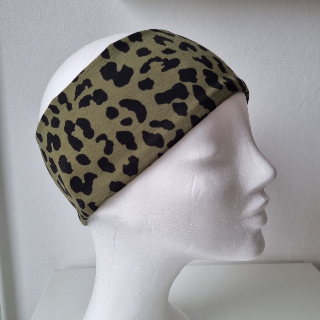 Pannband leopard grönt
