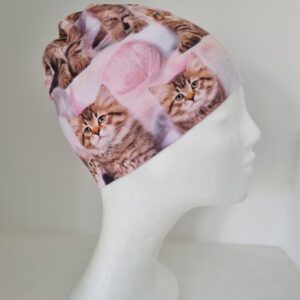 Mössa katt rosa