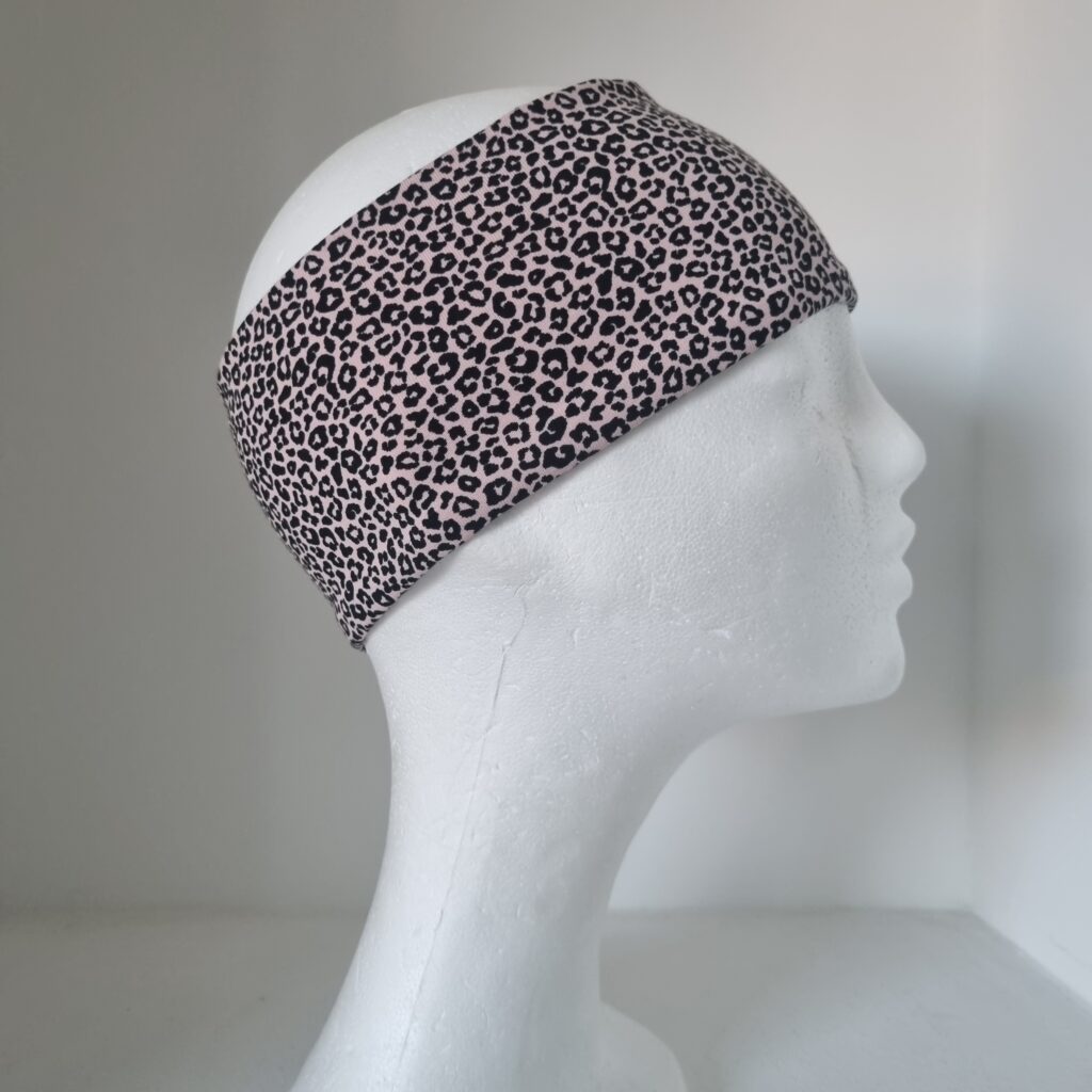 Fodrat Pannband leopard puderrosa