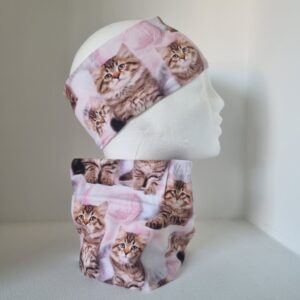pannband/buff katt rosa
