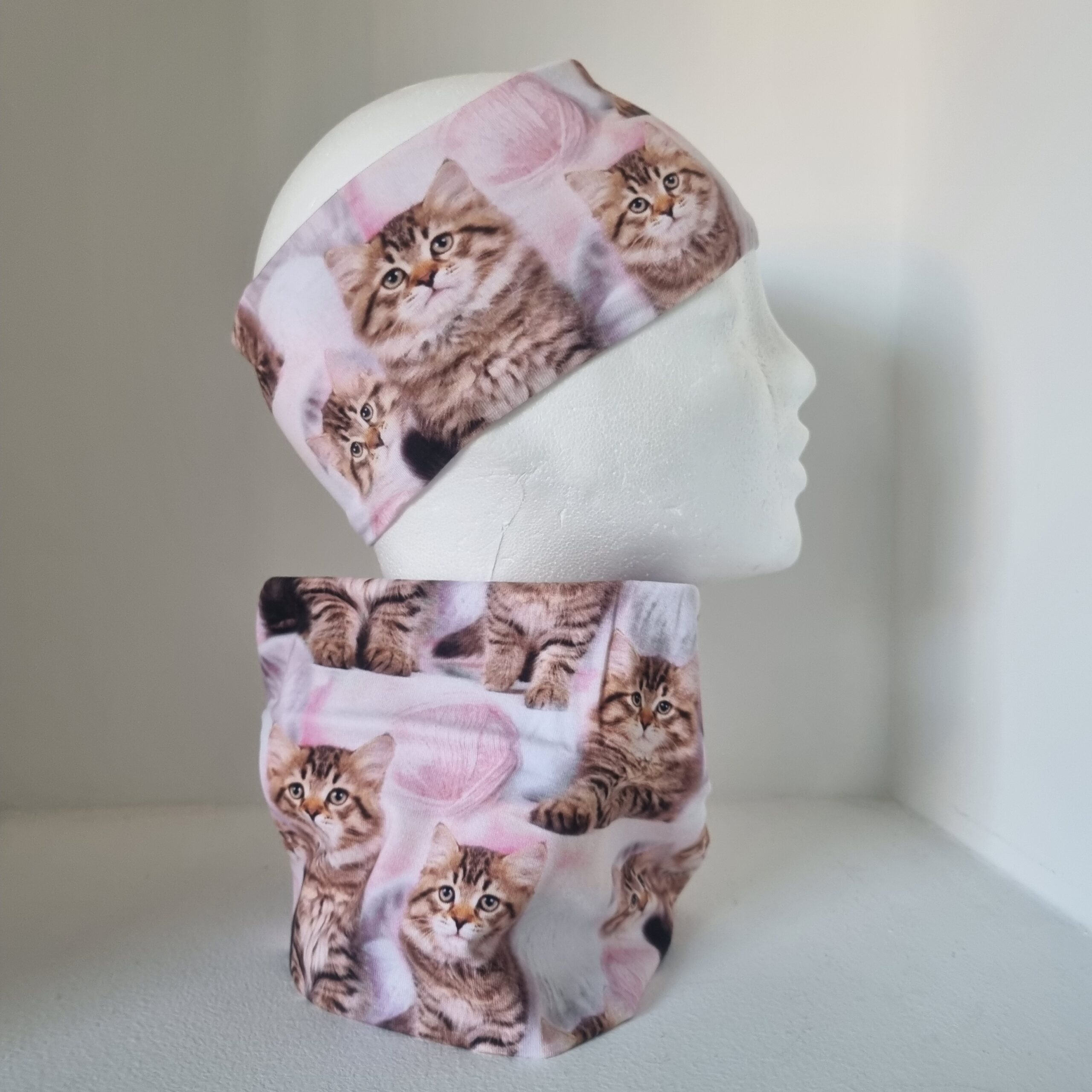 pannband/buff katt rosa